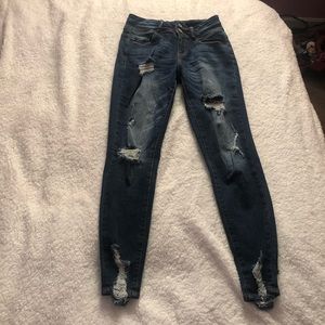 Kancan High Rise Ankle Skinny Stretch Jean